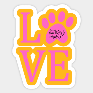 Dog Paw Cat Paw heart love puppy foot kitten Animal symbol Sticker